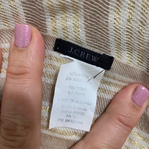 J crew wool/metallic scarf. - Picture 3 of 3